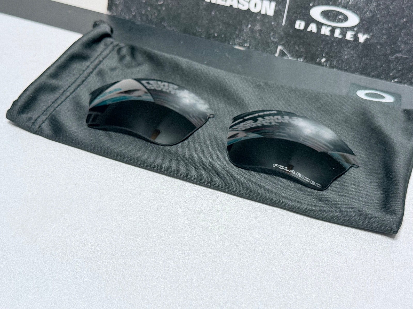 Oakley Half Jacket 1.0 XLJ Black Iridium Polarized lens set – OEM / XLJ Size NOS