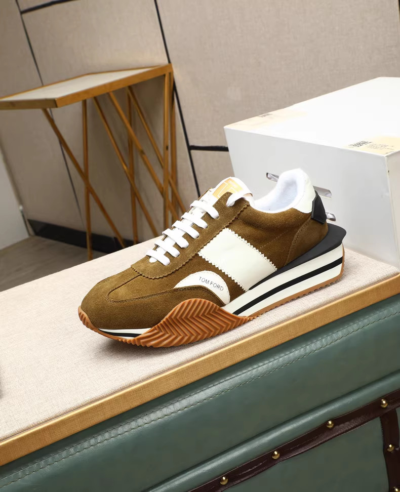 Brown White Colorway Tom Ford James Men Sneakers🧶