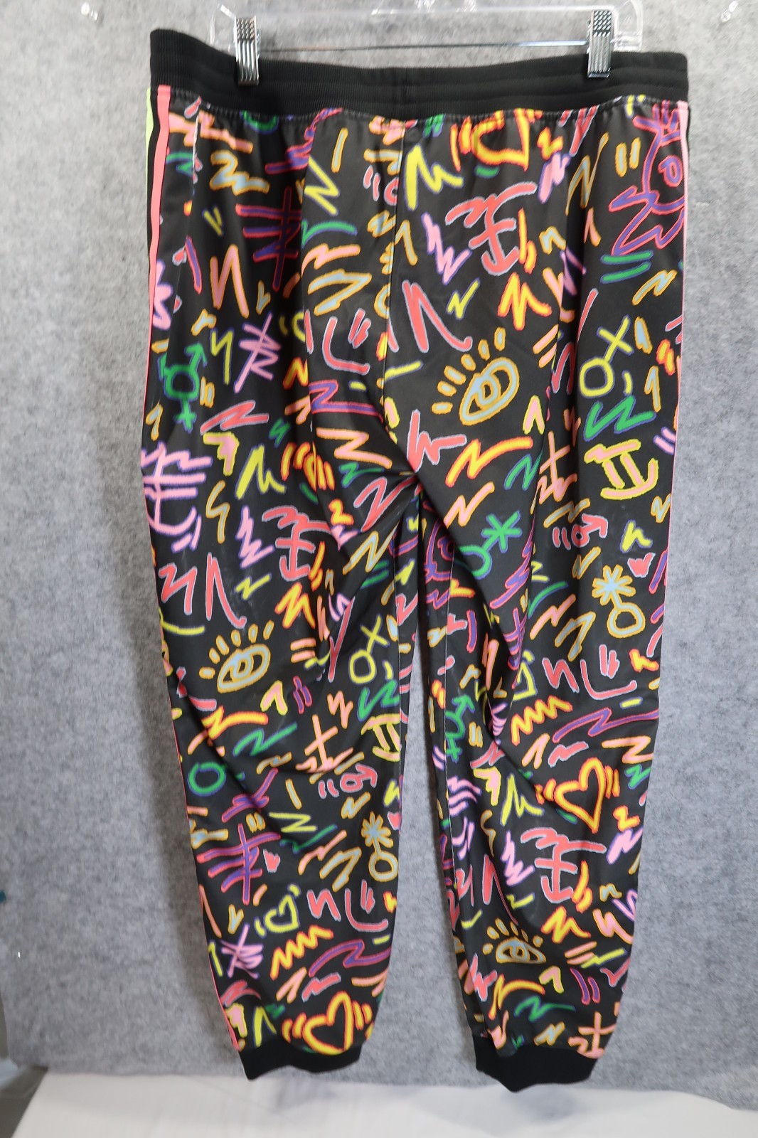 Adidas 90s Retro Graffiti Men XL (36X29) Colorful Joggers Sweatpants Hip Hop