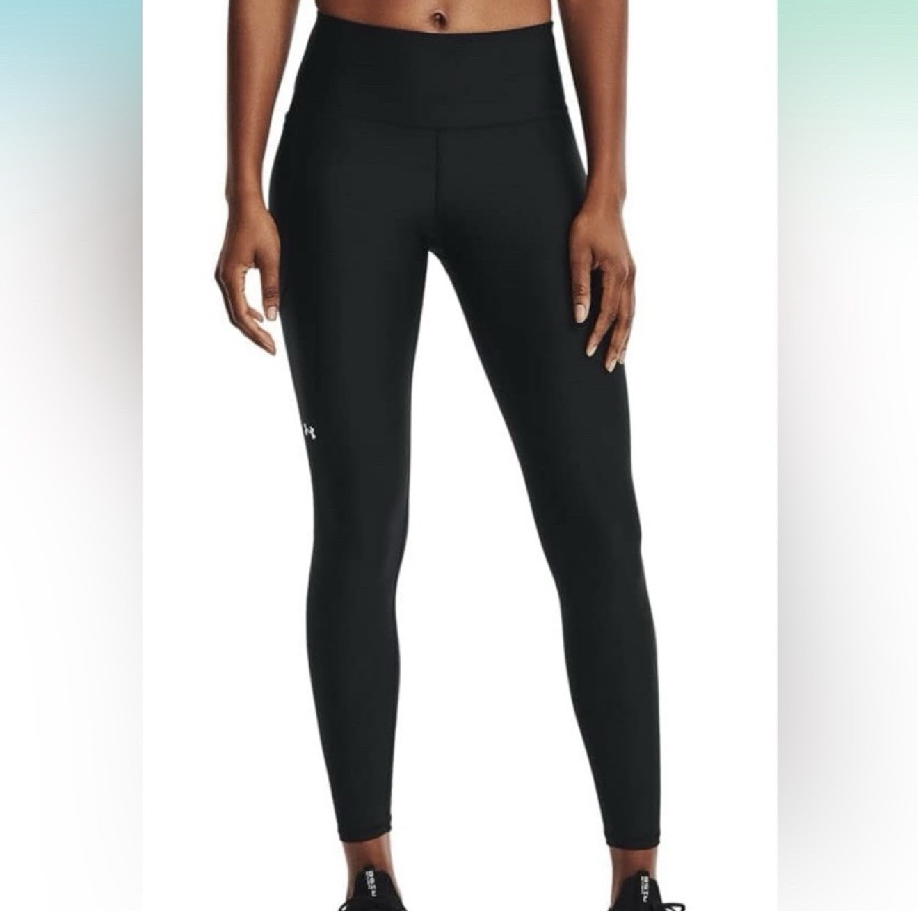 Under Armour Heat Gear High Rise 7/8 Compression Leggings Black Size Small EUC