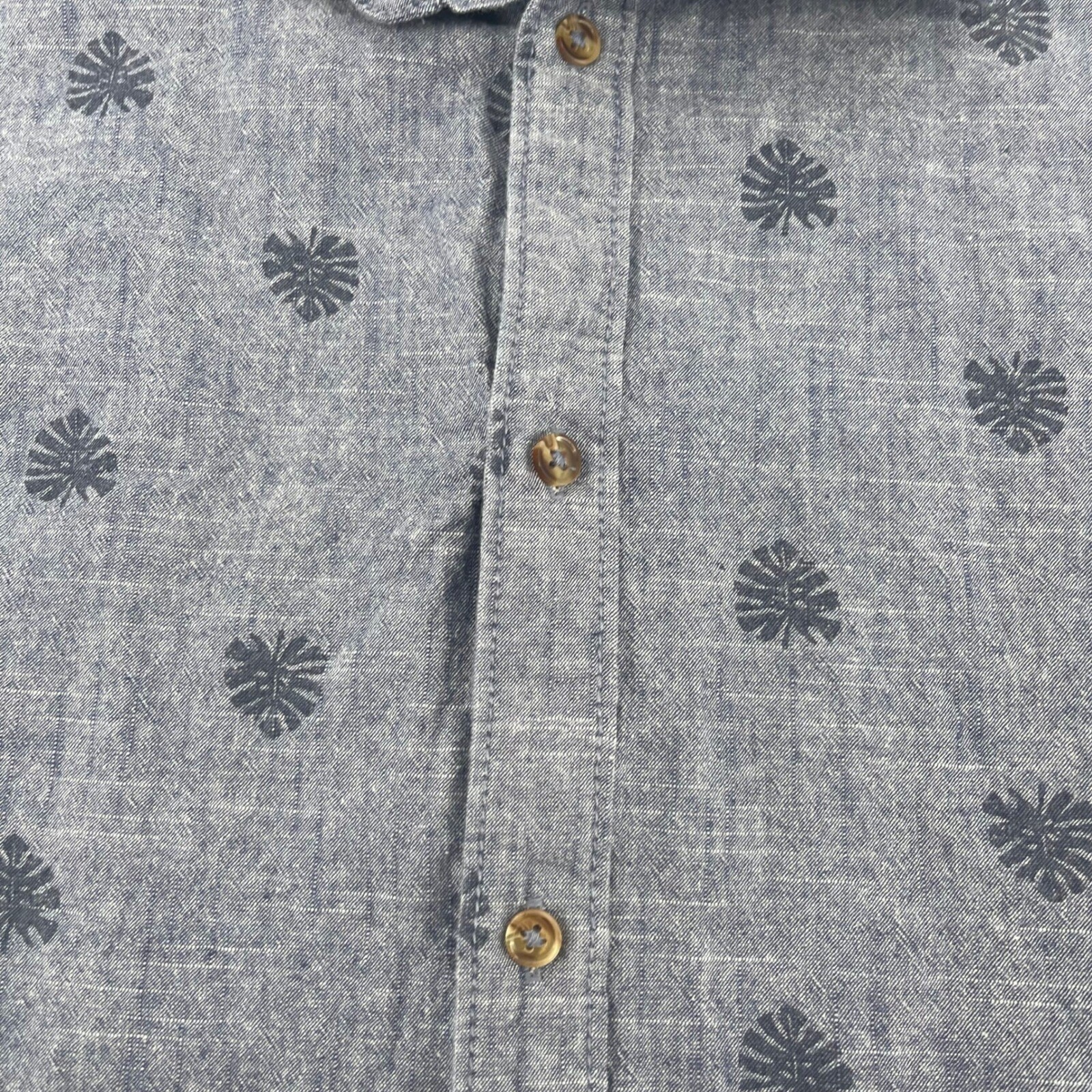 Tommy Bahama Button Up Shirt Leaf Print Short Sleeve Kids XXL