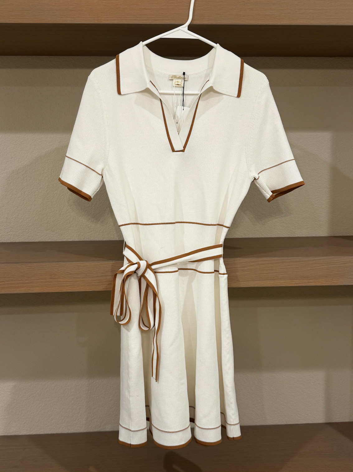 Shoshanna Ivory/Terracotta Maggie Dress