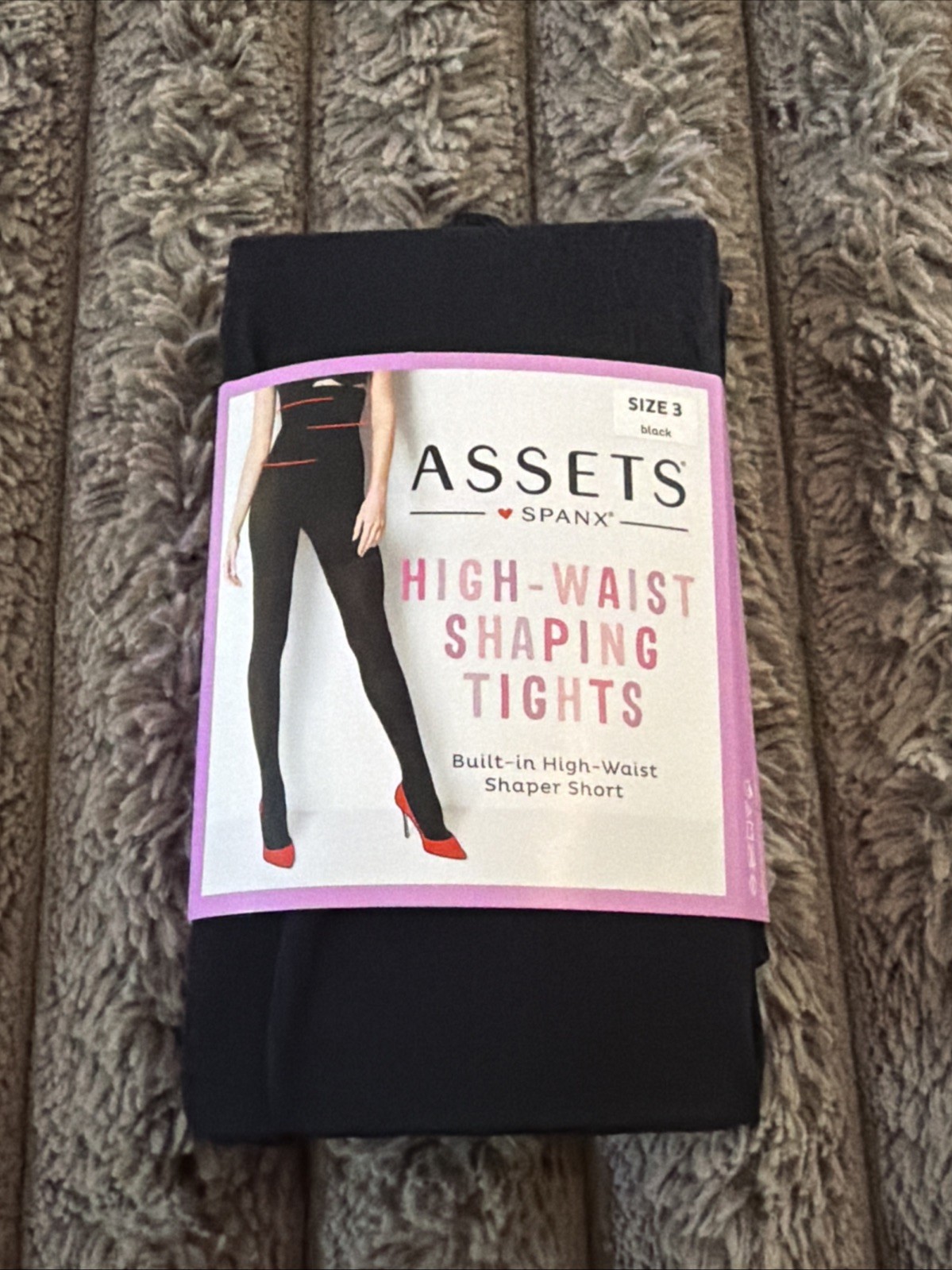 Assets Spanx Built-In High Waist Shaping Tights Black Size 3…155-180 lbs