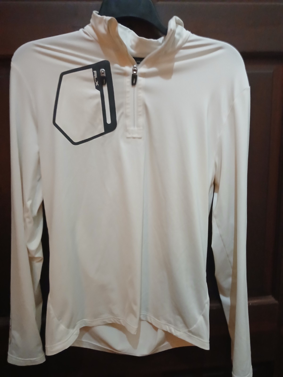 RLX Ralph Lauren Quarter Zip Pullover Mens Size M White Performance Golf Shirt