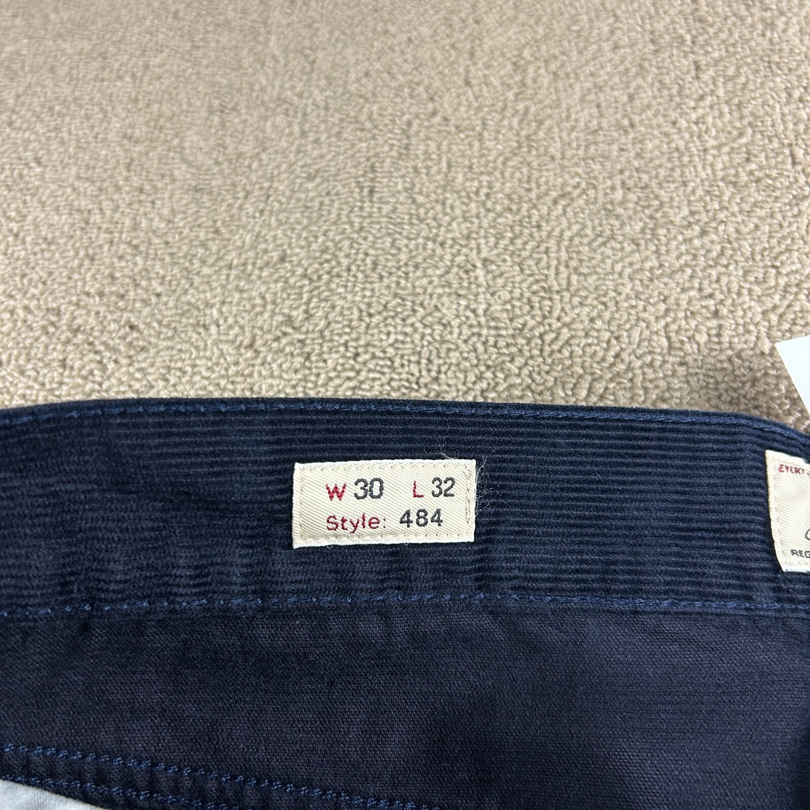 J.Crew Men’s 484 Slim Fit Corduroy Pants Blue Size 31X32 *Read* NWT MSRP $98
