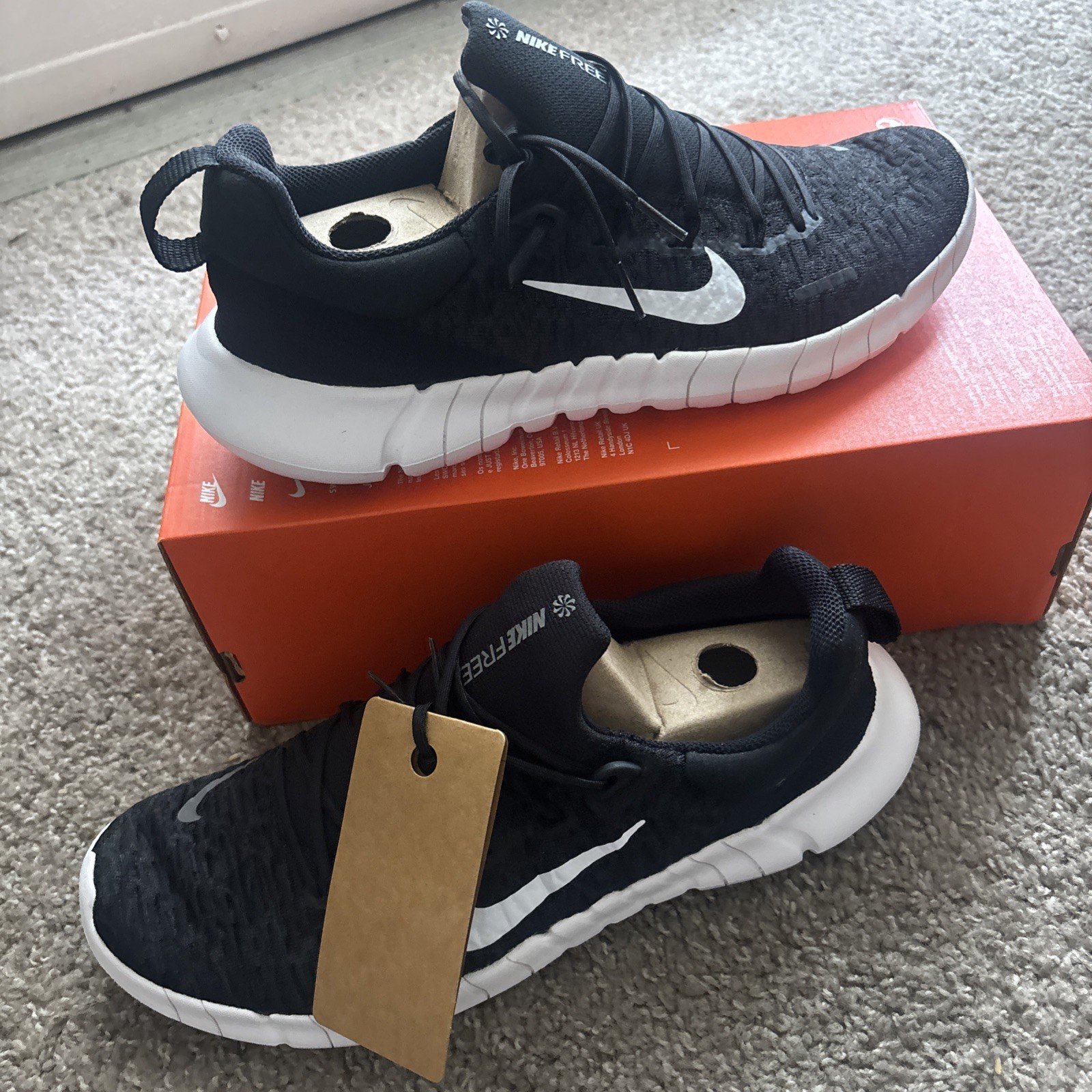 Nike Free RN 5.0 Next Nature BlackSmoke Grey-White CZ1884-001 Men’s Size 10.5