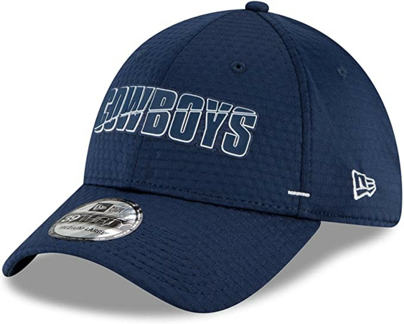 Dallas Cowboys New Era Training 39THIRTY Flex Fit Silicone Logo Hat Cap – Navy