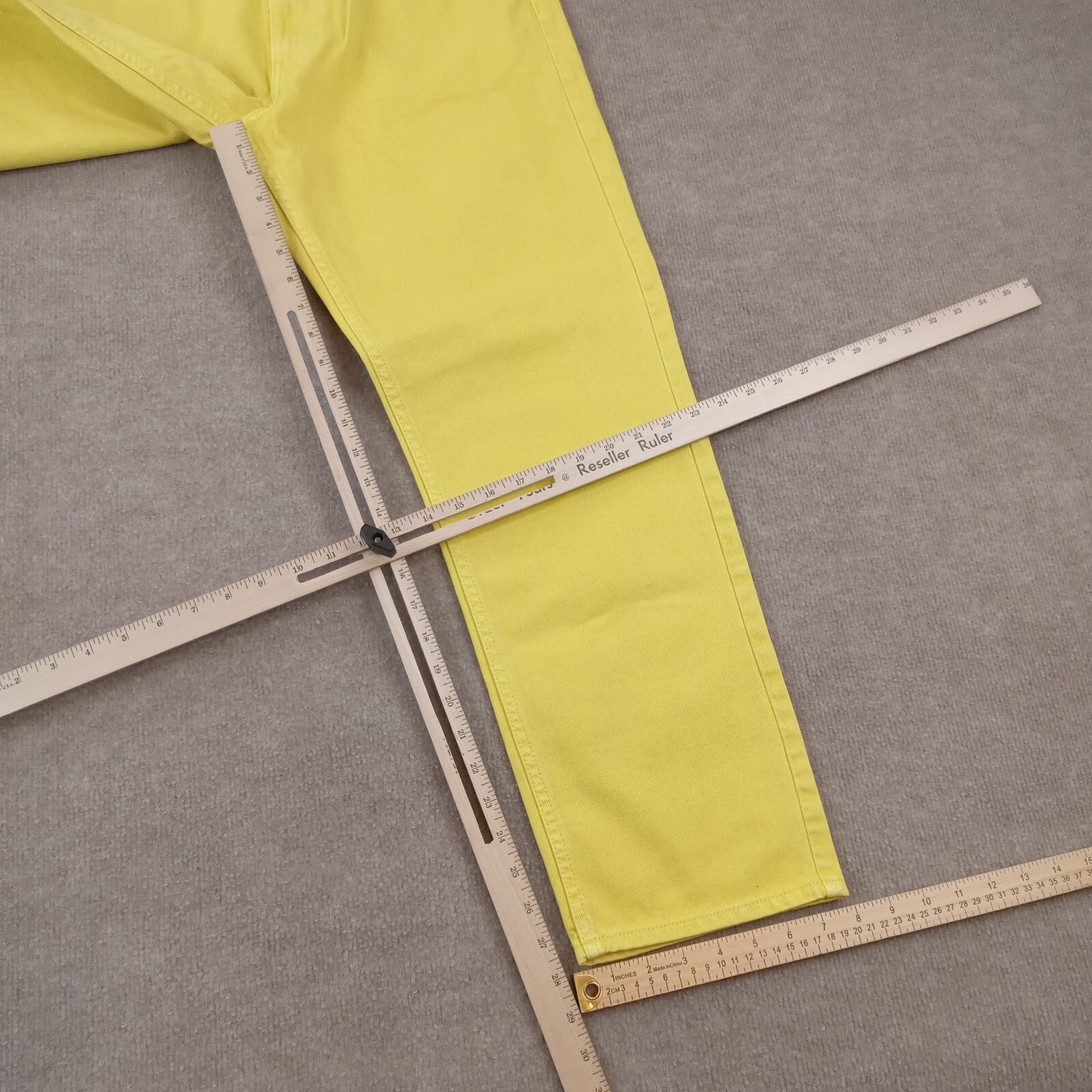 Calvin Klein Jeans Mens 31 (33x28Actual) Yellow Denim Straight Leg Casual