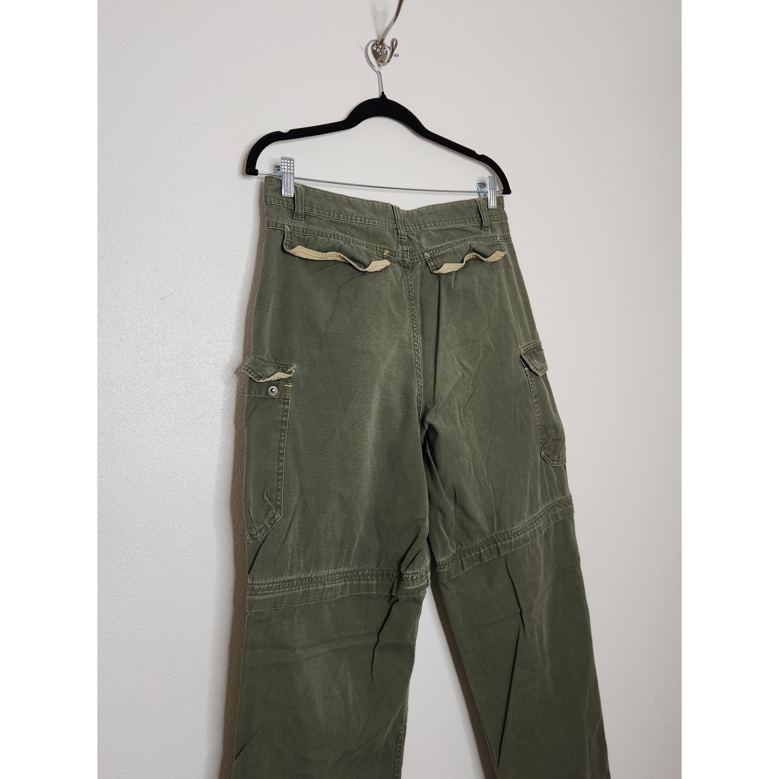 Vintage Gander Mountain Cargo Pants Green 33×32 Zip Off 90s Army