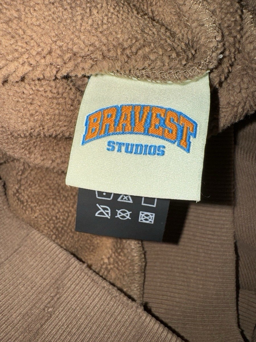 BRAVE STUDIOS Brown Sapphire Zip Hoodie Size Medium + Baggy Sweatpants Size S/M