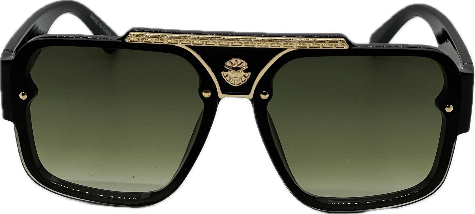 Men’s Sunglasses Classic Hip Hop Flat Top Cholo Swag Square Black Lens Fashion