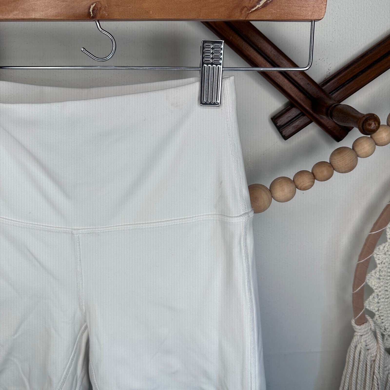 Lululemon Align White Biker Shorts 4