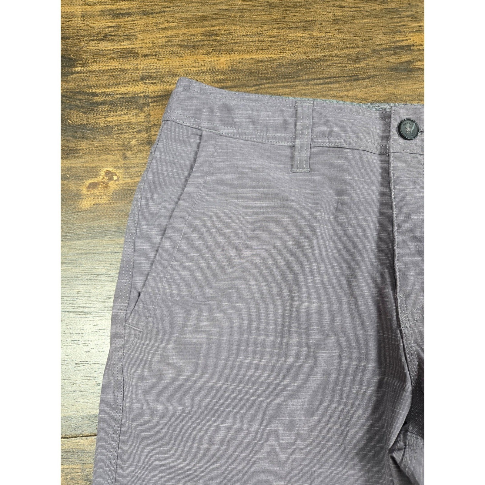 ONeill Hybrid Walk Shorts Mens 30 Purple Grey Slub Stretch Quick Dry Boardshorts