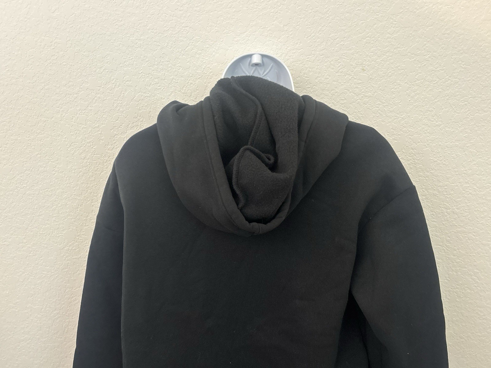 Shein Black Fleece Pullover Hoodie Kangaroo Pocket Drawstring Adult S Y2K