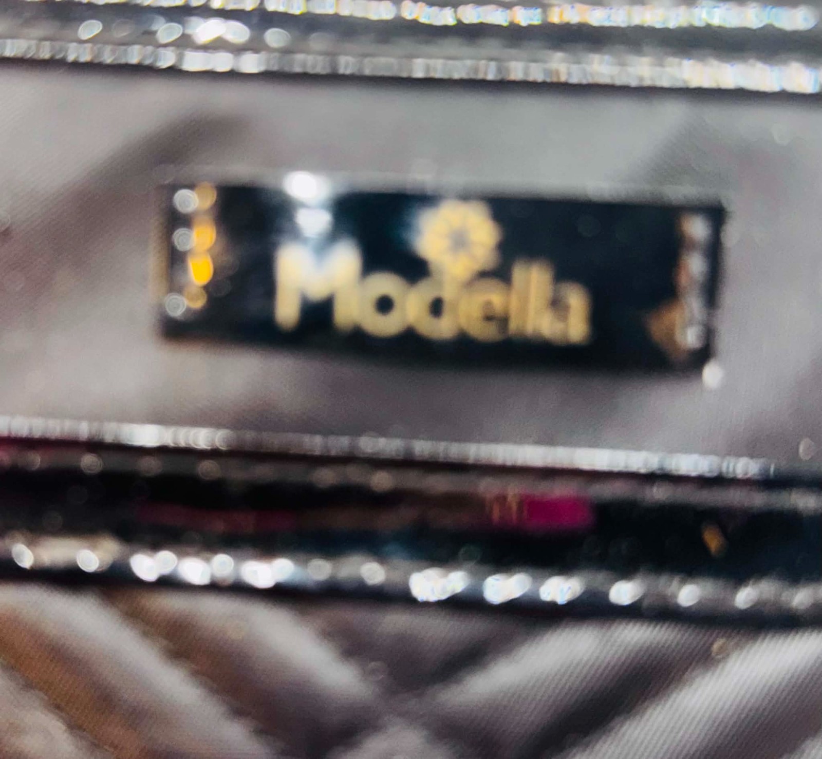Handbag “Modella” Black Faux leather Shiny Tim Makeup Bag Pre-Owned