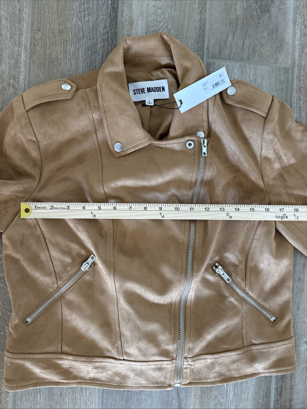Steve Madden Electra Jacket Camel Size L – BN102882 MSRP $99
