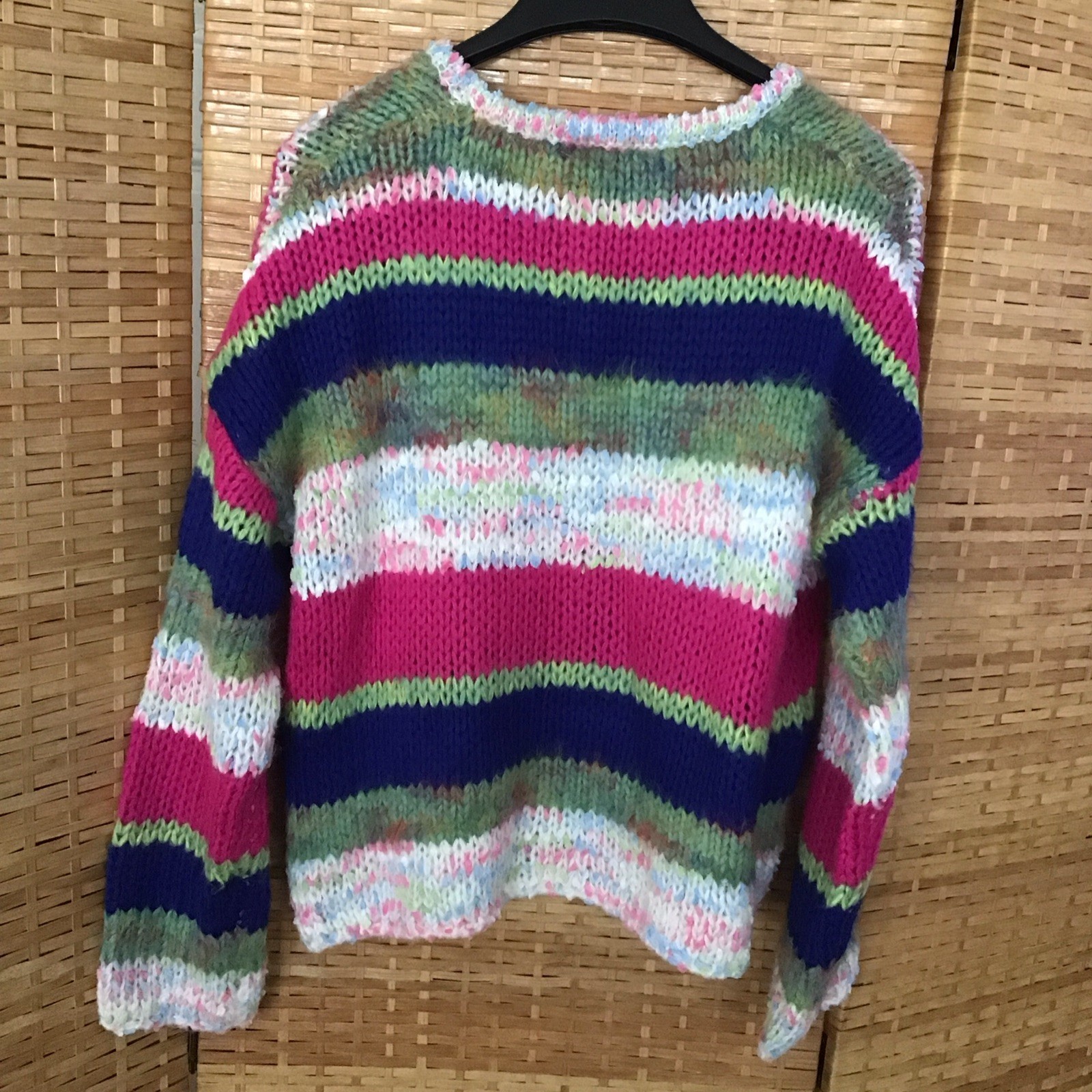 Davi & Dani Women’s S Multicolored Striped Knit Sweater