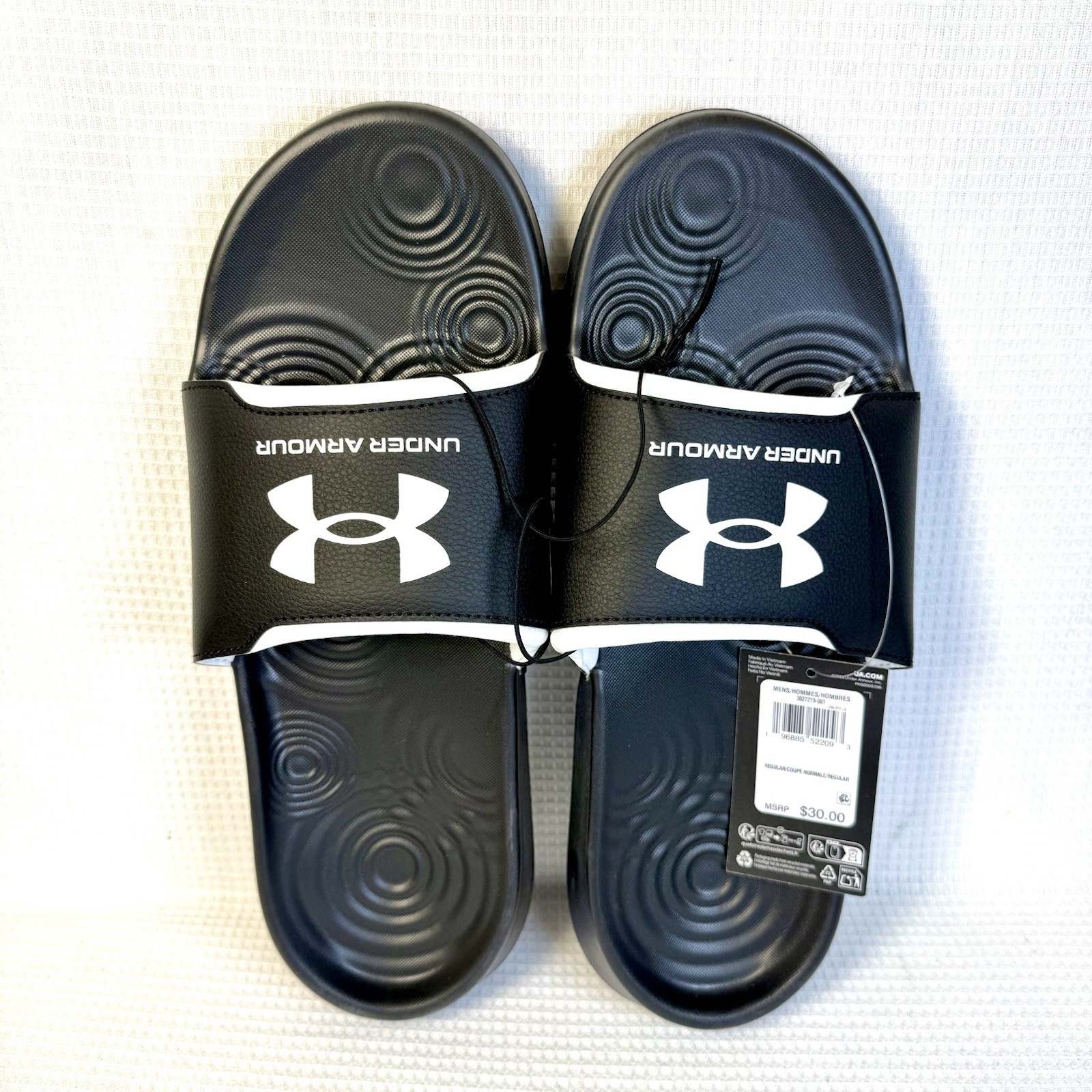 Under Armour Ignite Select Slide Sandal – Black / White Size 13 – NEW