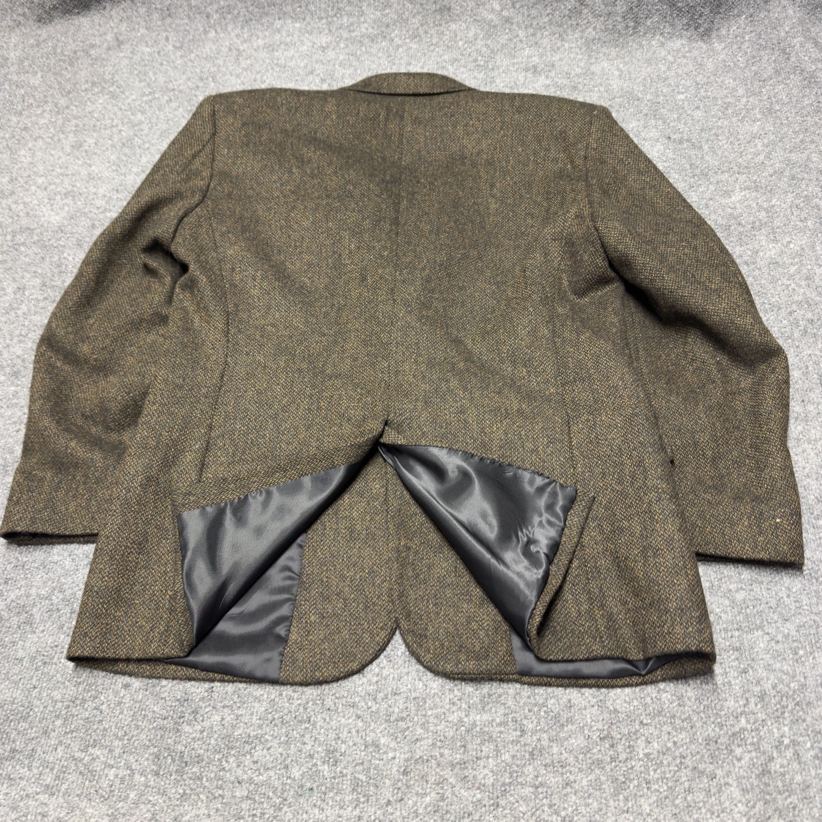 Barrington Tweed 100% Wool Sport Coat Blazer Jacket Men 42R Brown Nailhead