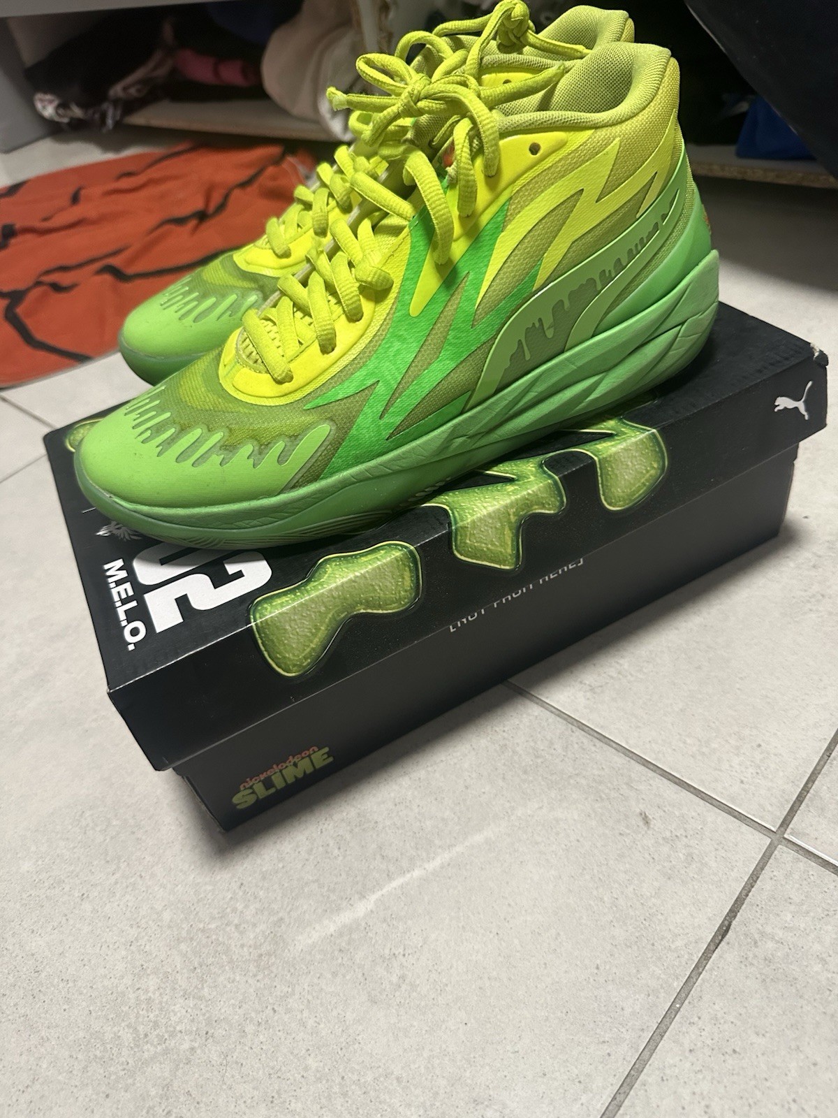 PUMA MB.02 x Nickelodeon Slime Men’s Low Top Basketball Shoes 377584-01 2022