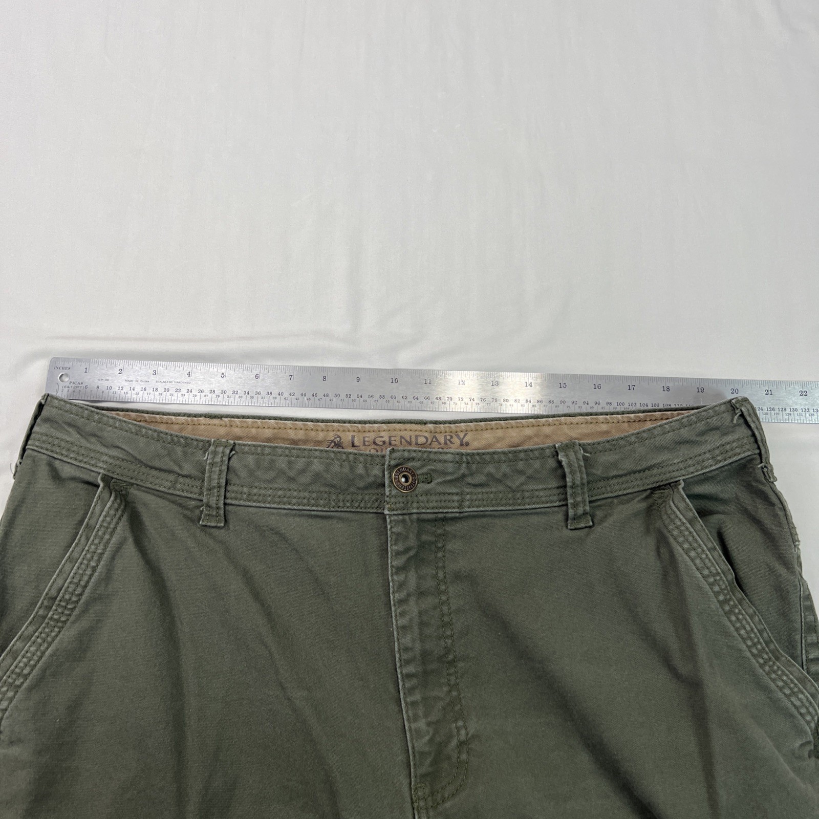 Legendary Outfitters Canvas Pant Mens 40×30 Tag 40×32 Green Outdoor Workwear