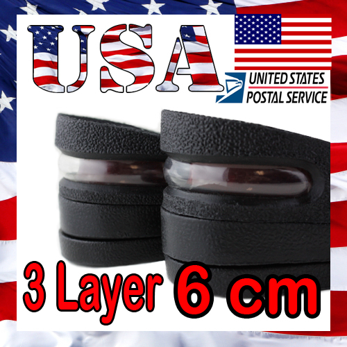 6 cm Air Cushion Heel Insert Increase Taller Height Lift Shoes Insole for Man