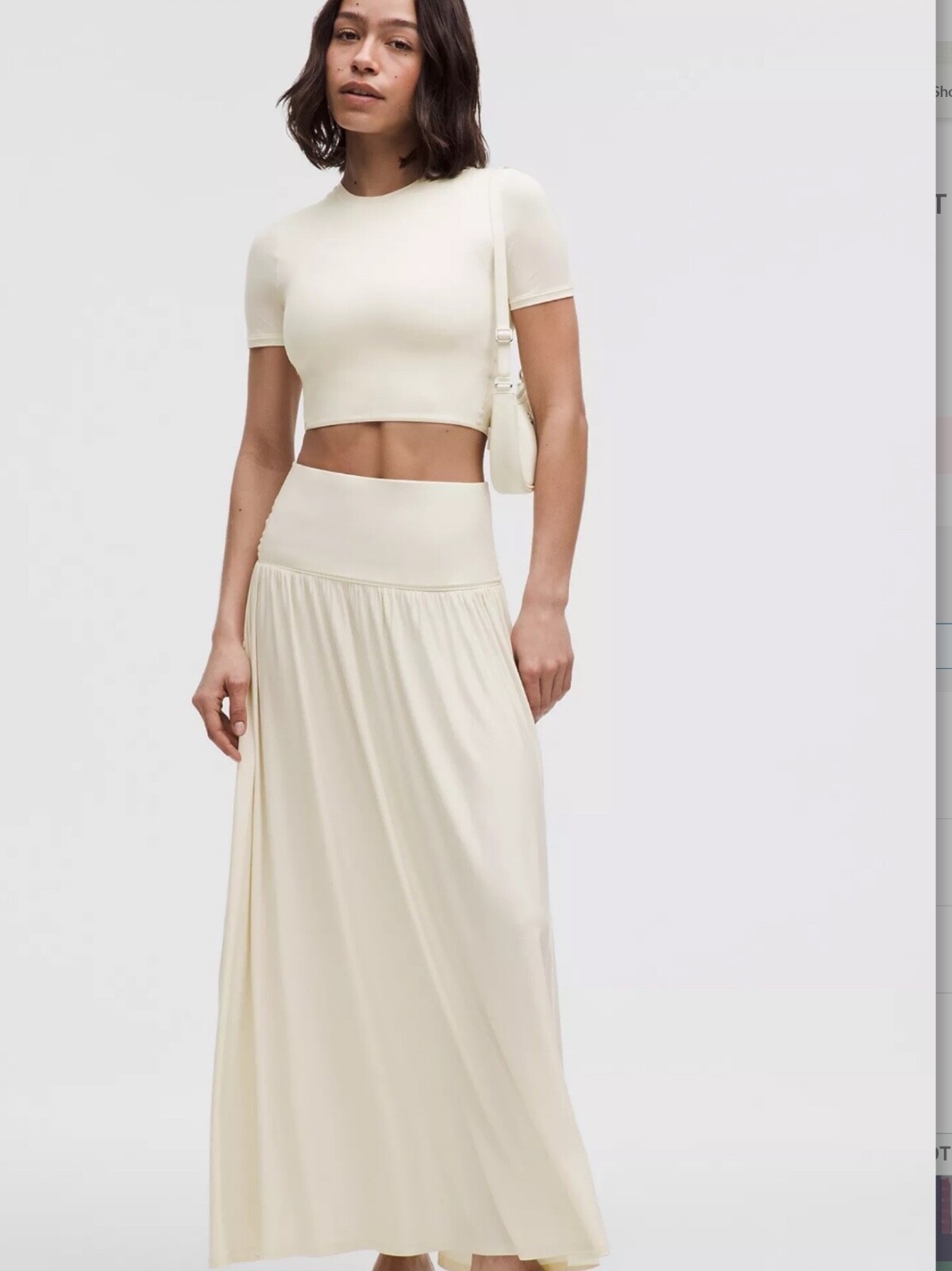 LULULEMON 2-IN-1 Maxi Dress Light Ivory M L XL NWT SAME DAY USPS SHIP