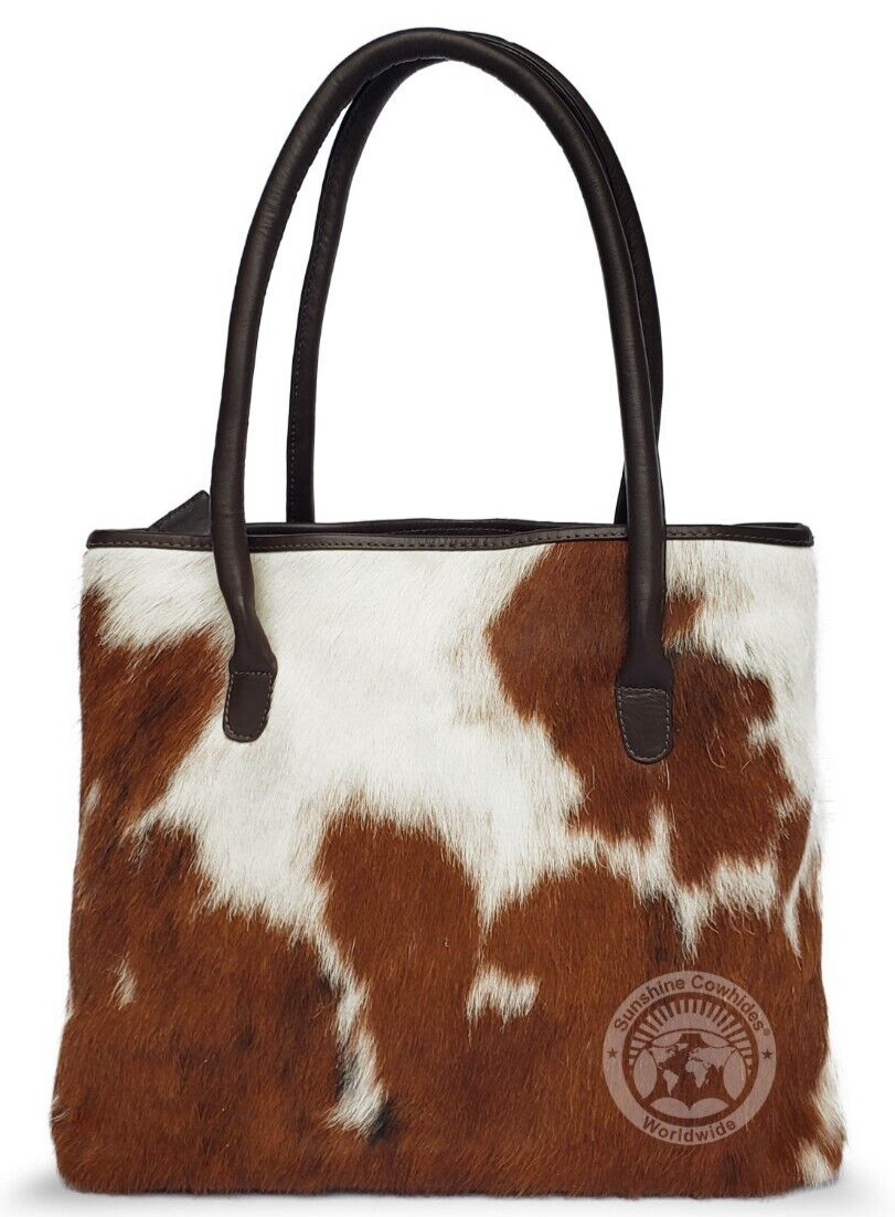 Handbag Cowhide – Brown and White – Cowhide Leather Bag