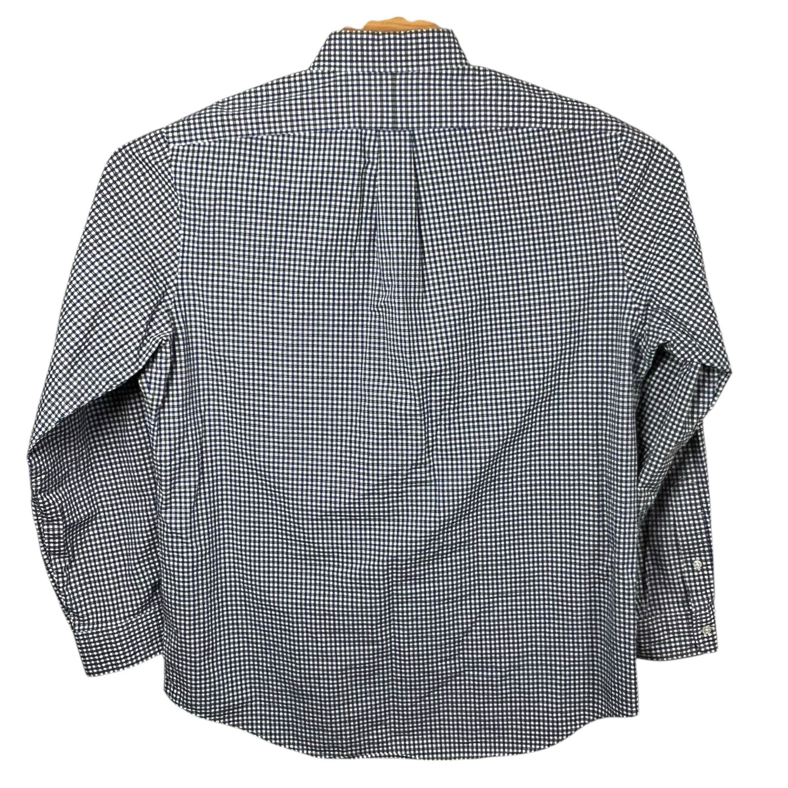 Ralph Lauren Mens Large Gingham Check Classic Fit Long Sleeve Button Down Shirt