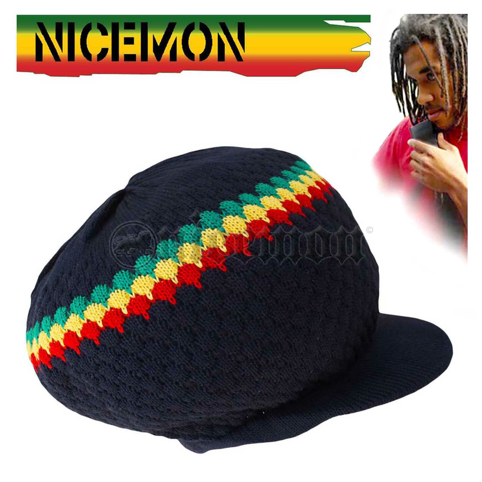 Rasta Rastafari Hat Cap Rastacap Reggae Jamaica Hats Dreadlocks Marley Irie M/L