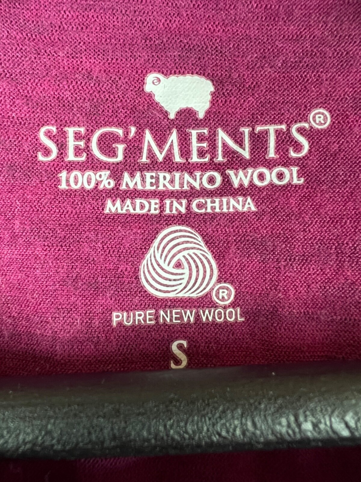 Seg’Ments Women’s Ombre Purple L/S Crew Neck 100% Merino Wool Pullover Small S