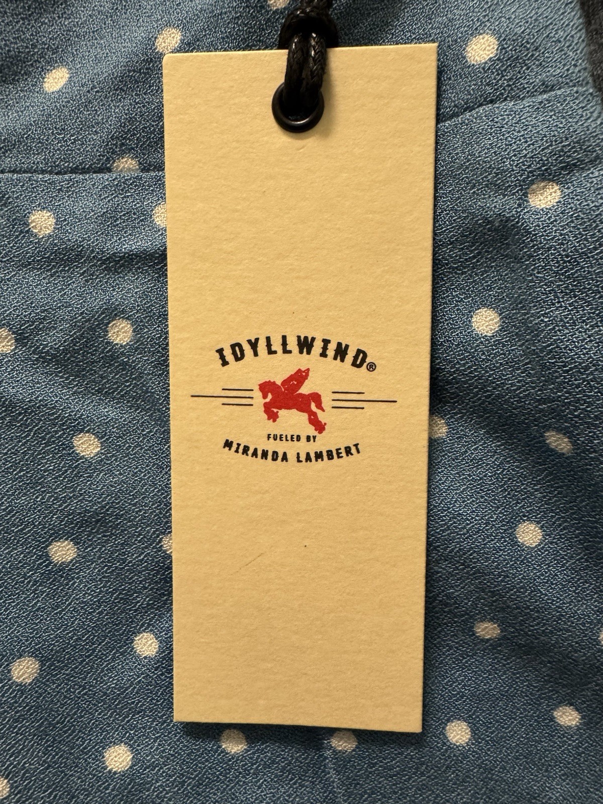 IDYLLWIND WOMEN’S Medium DREAMER OFF THE SHOULDER POLKA DOT TOP NWT