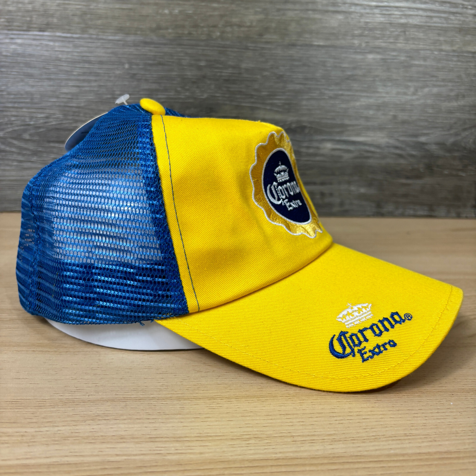 Corona Hat Cap Snapback Yellow Blue Beer Trucker One Size Adjustable NWT