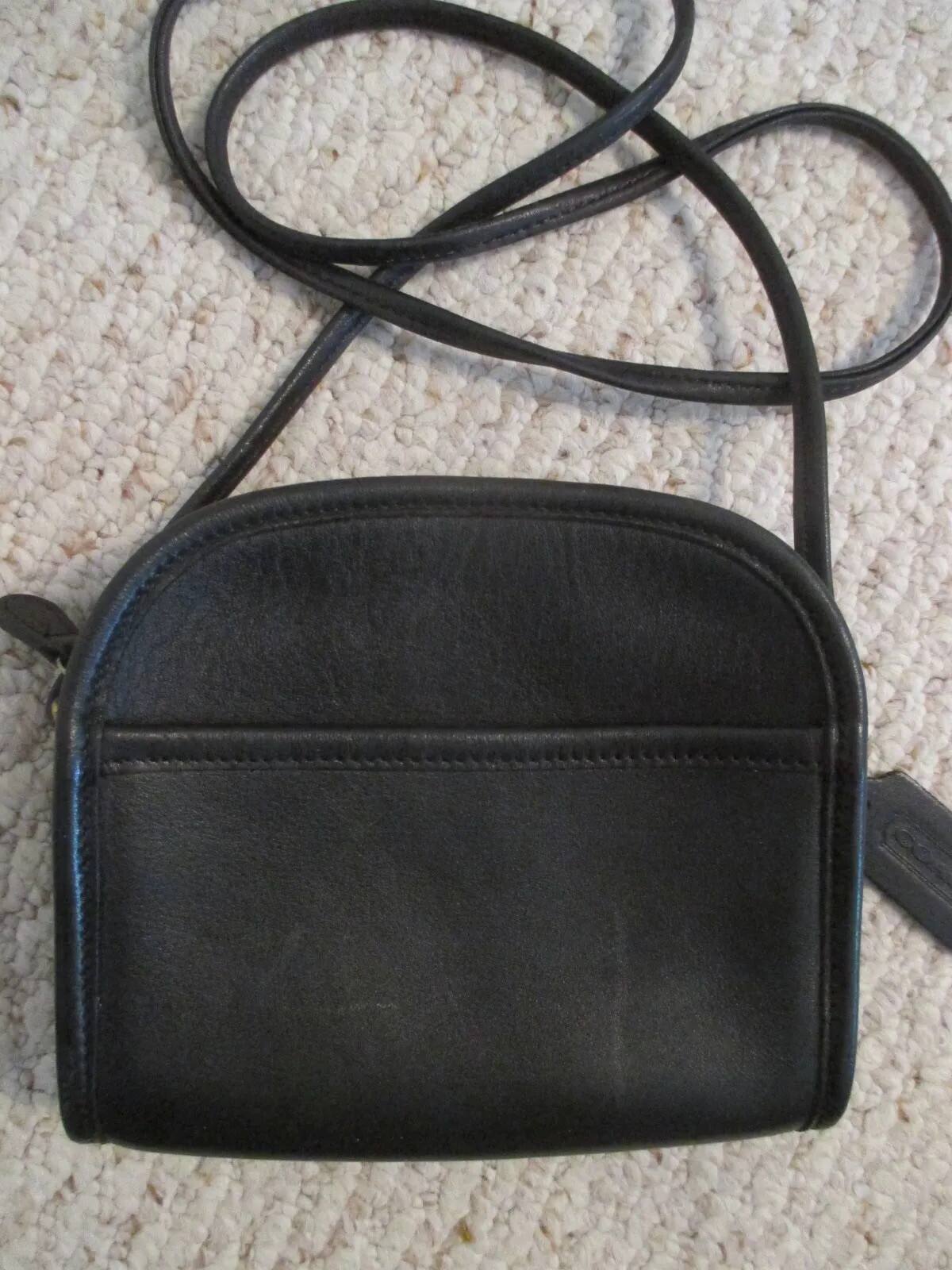 Vintage Coach 9017 Abbie Crossbody Handbag Black Leather