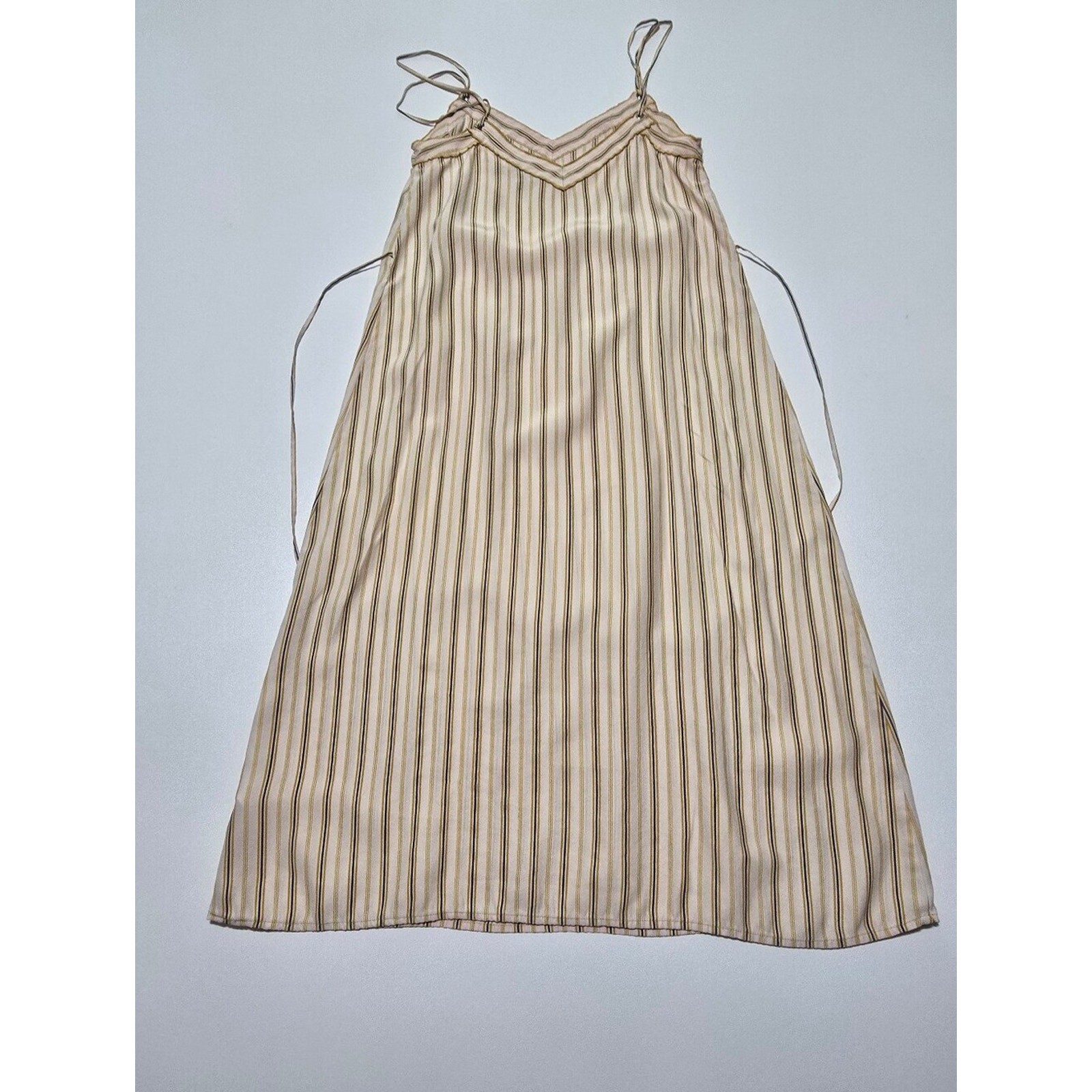 rag & bone Striped Ilona Dress Silk Sleeveless V-neckline Size XS