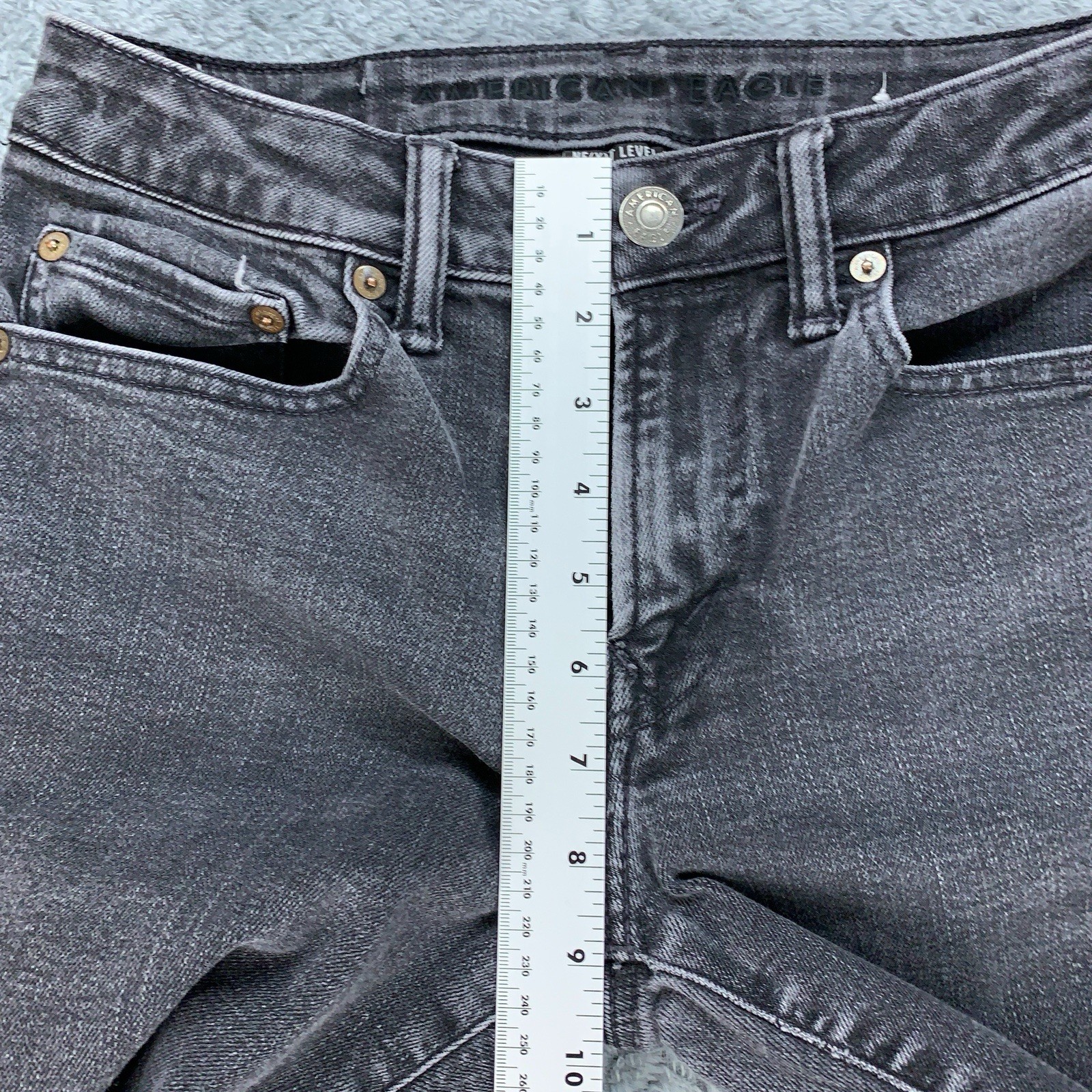 American Eagle Jeans Men’s 28×32 (Fits 28×30) Black Slim Straight Flex Stretch