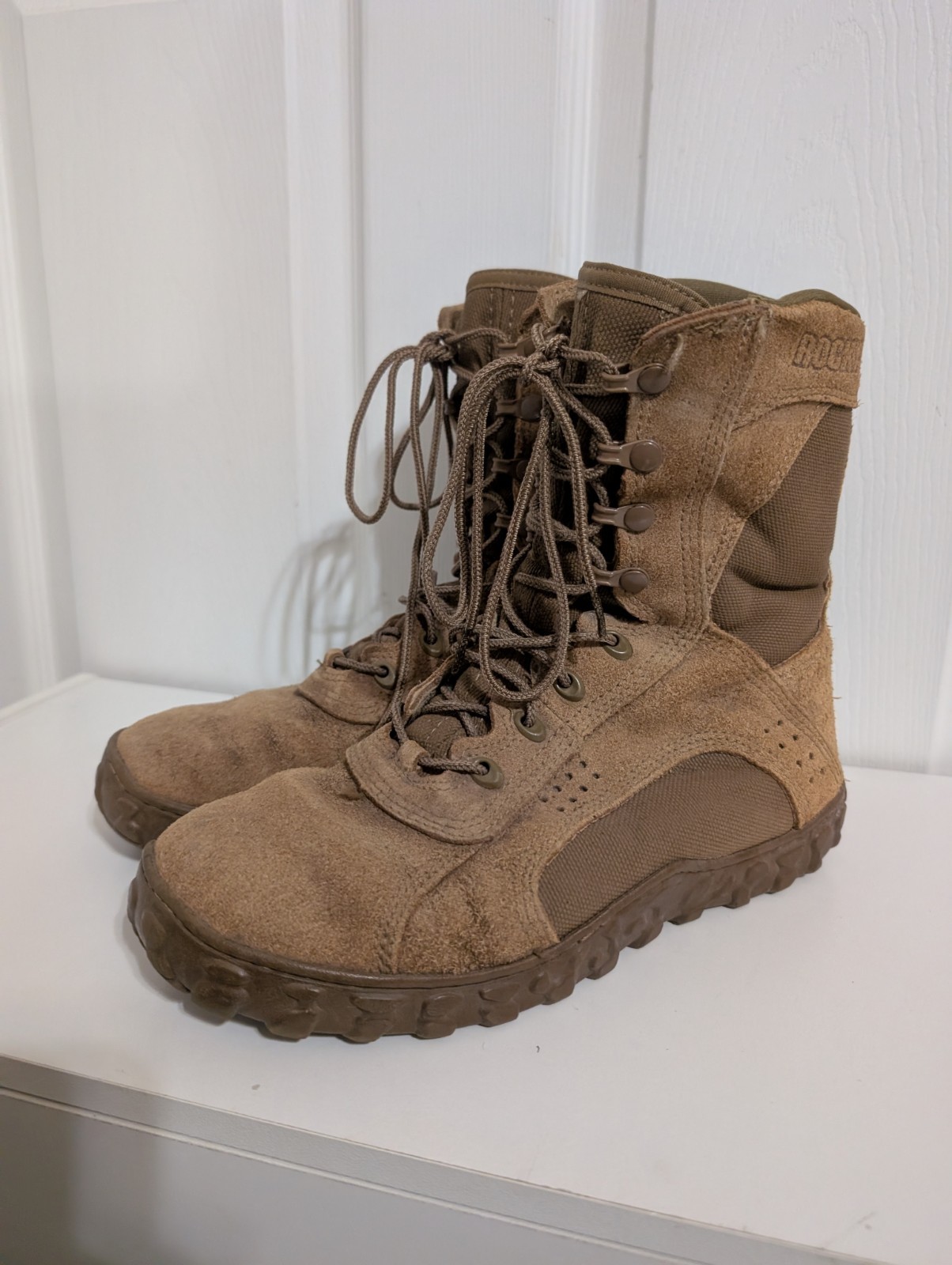 Rocky Mens Boots S2V Special Ops Tactical Military Combat Brown Lace Size 8 Wide