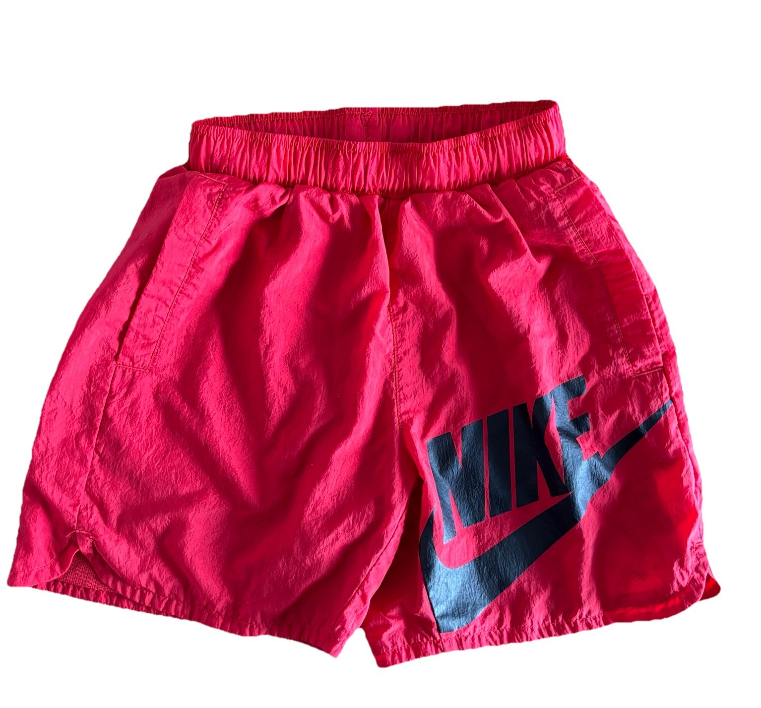 Nike Boys Woven Red Shorts Size SMALL Athletic School Sports Play Logo Outdoor