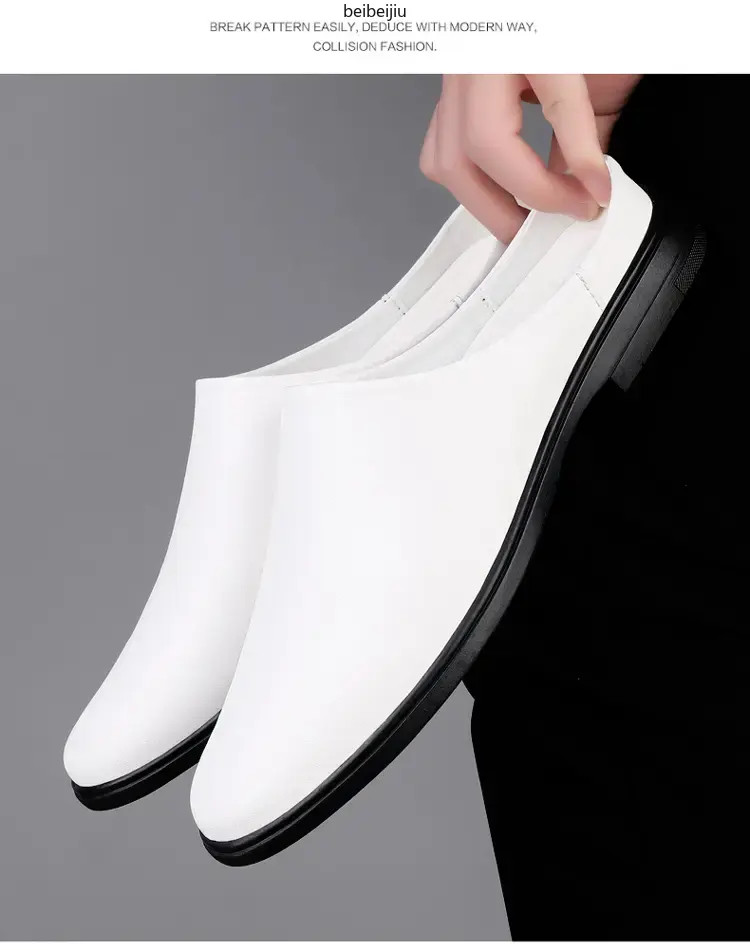 Men’s Flats Half Slippers Leather Casual Shoes Slip On Slides Mules Comfort Hot