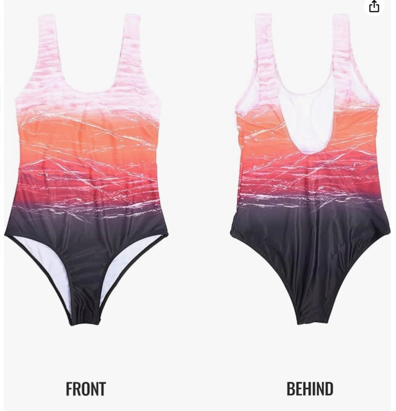 HEEKPEK Womens red black pink white one piece swimsuit Size L