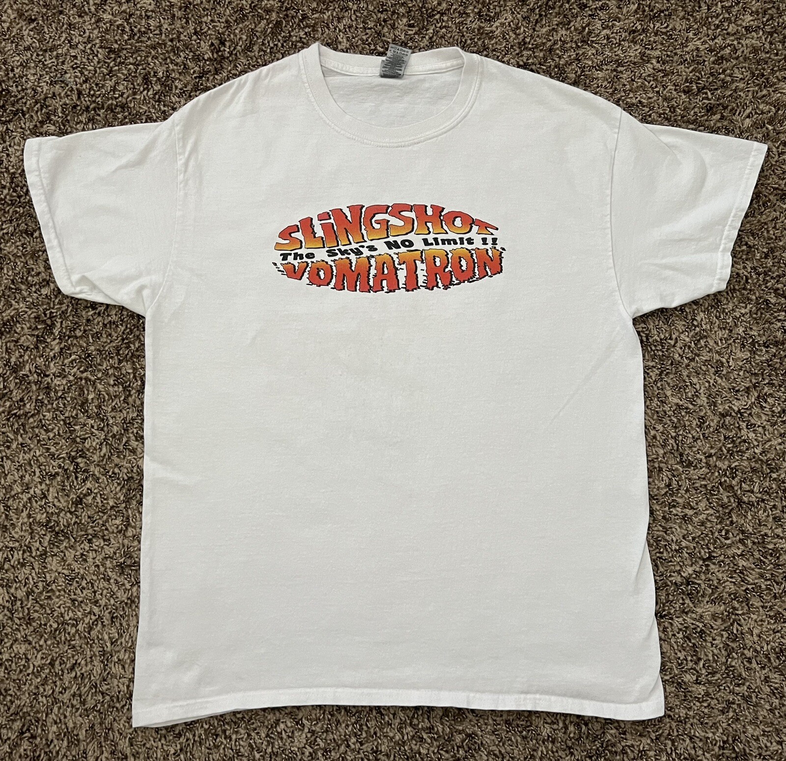 Panama City Beach FL Slingshot Vomitron Large 21” X 27” Double-Sided Graphic Tee