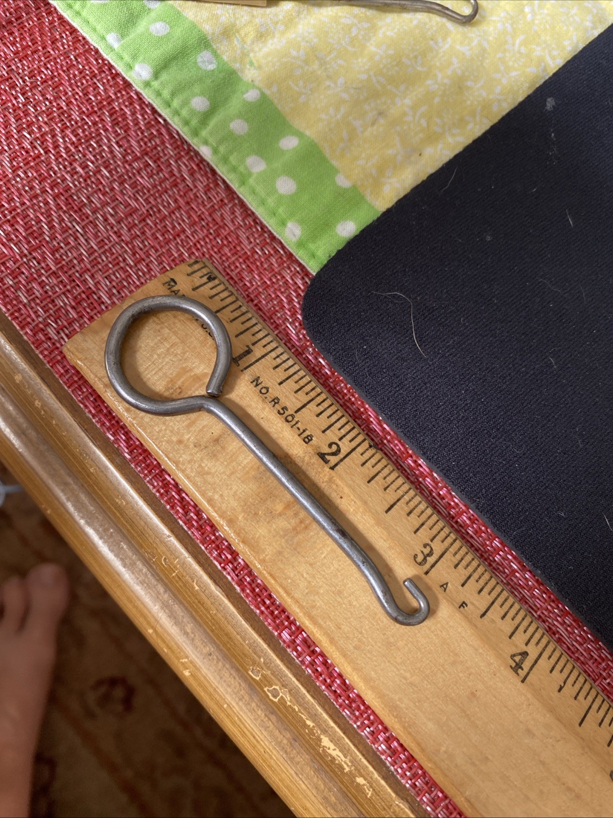 Vintage Antique Metal Shoe Wire Button Hook Boot Hook
