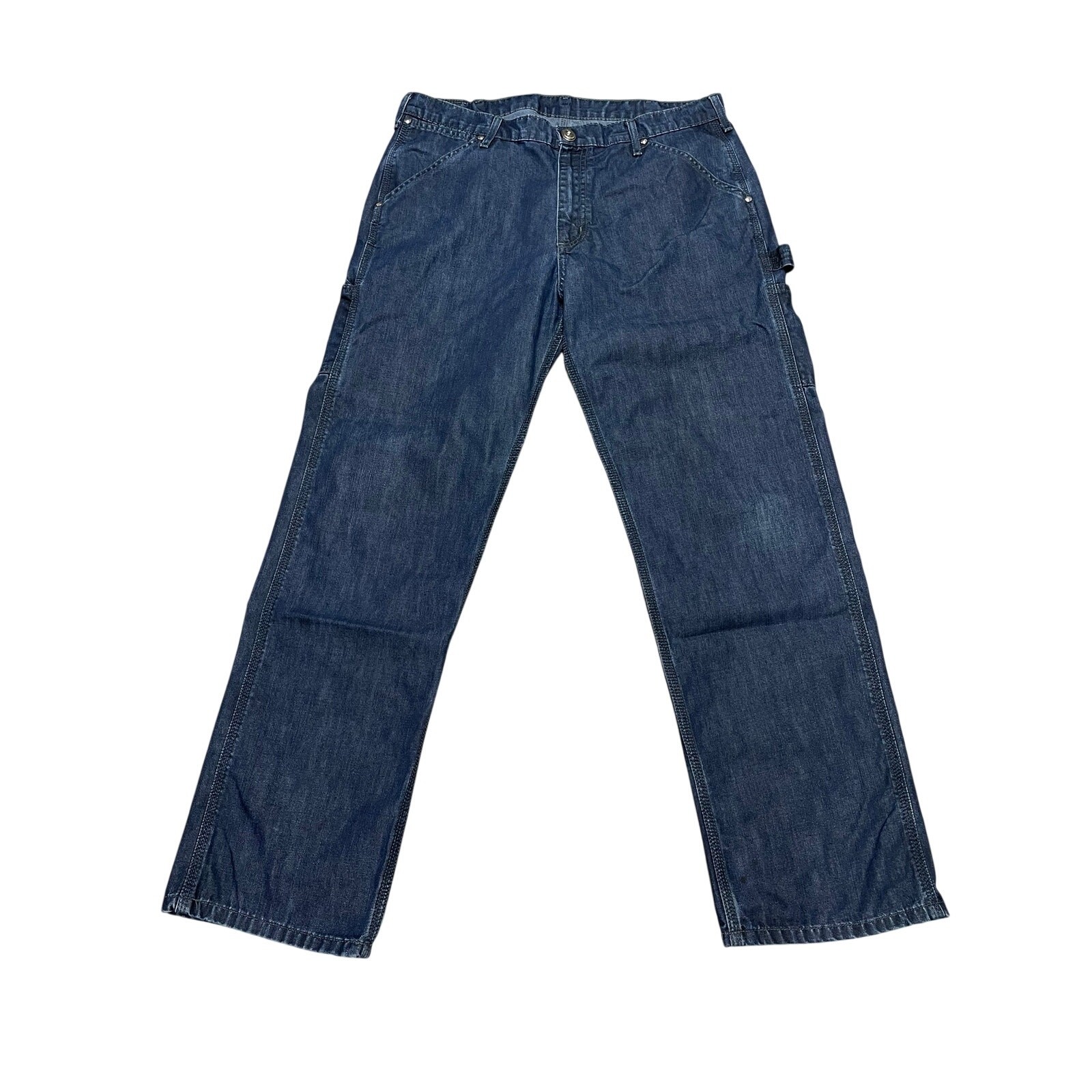 Polo Jeans Co Ralph Lauren Carpenter Jeans Wide Leg Blue Denim Cargo Pants 32×30