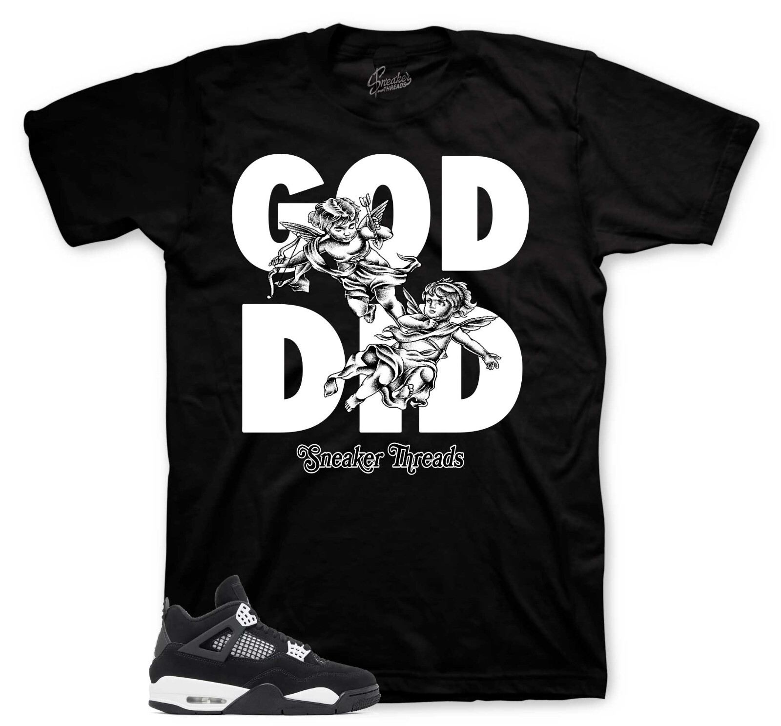 Shirts To Match Jordan 4 White Thunder Sneakers – God Did Sneaker Tees