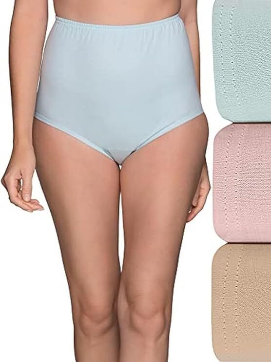 5 Pack Vanity Fair Cotton Panty Briefs 15319 Print & Solid Sz- 6, 7, 8, 9, 10