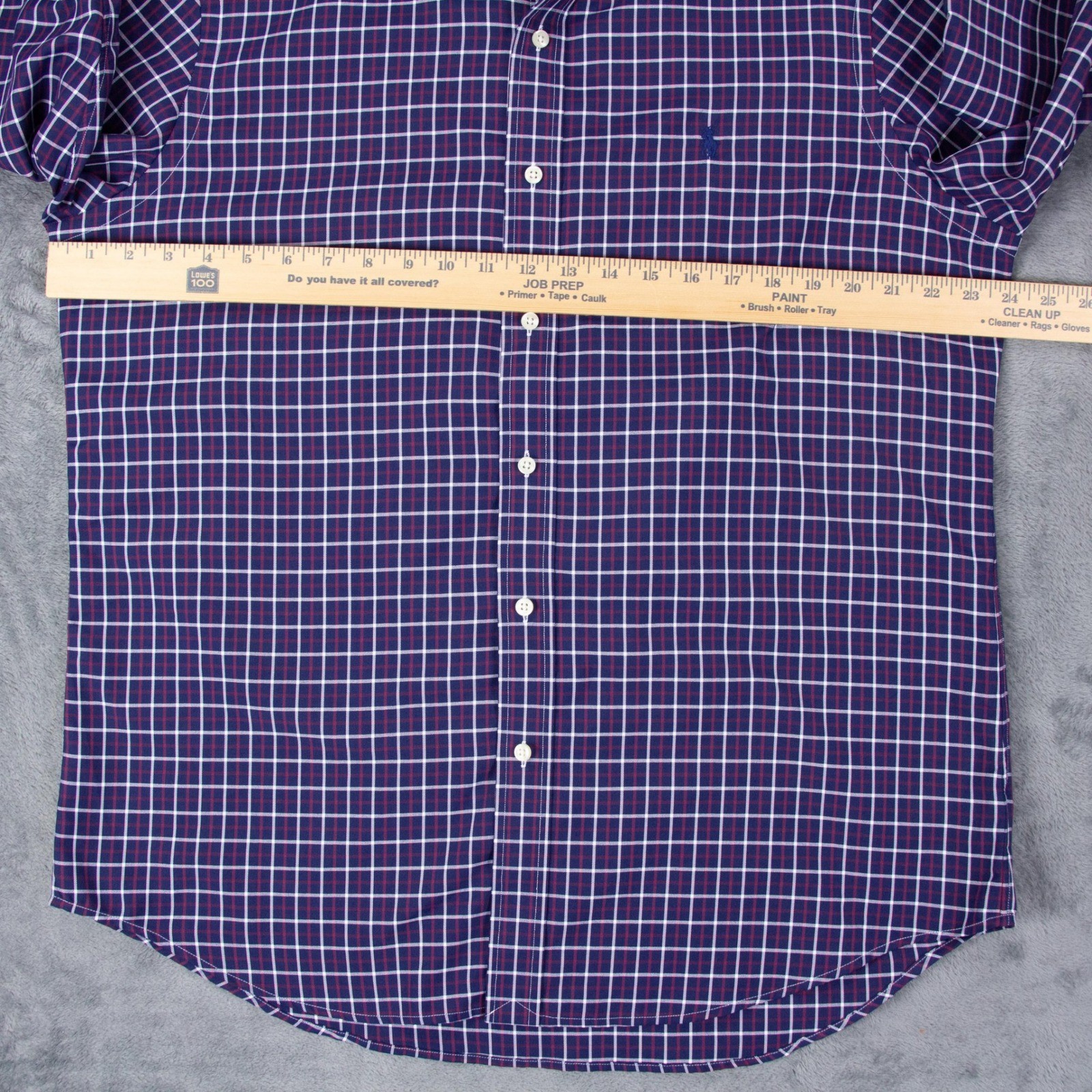 Polo Ralph Lauren Mens L Classic Fit Performance Nylon Poly Shirt Blue