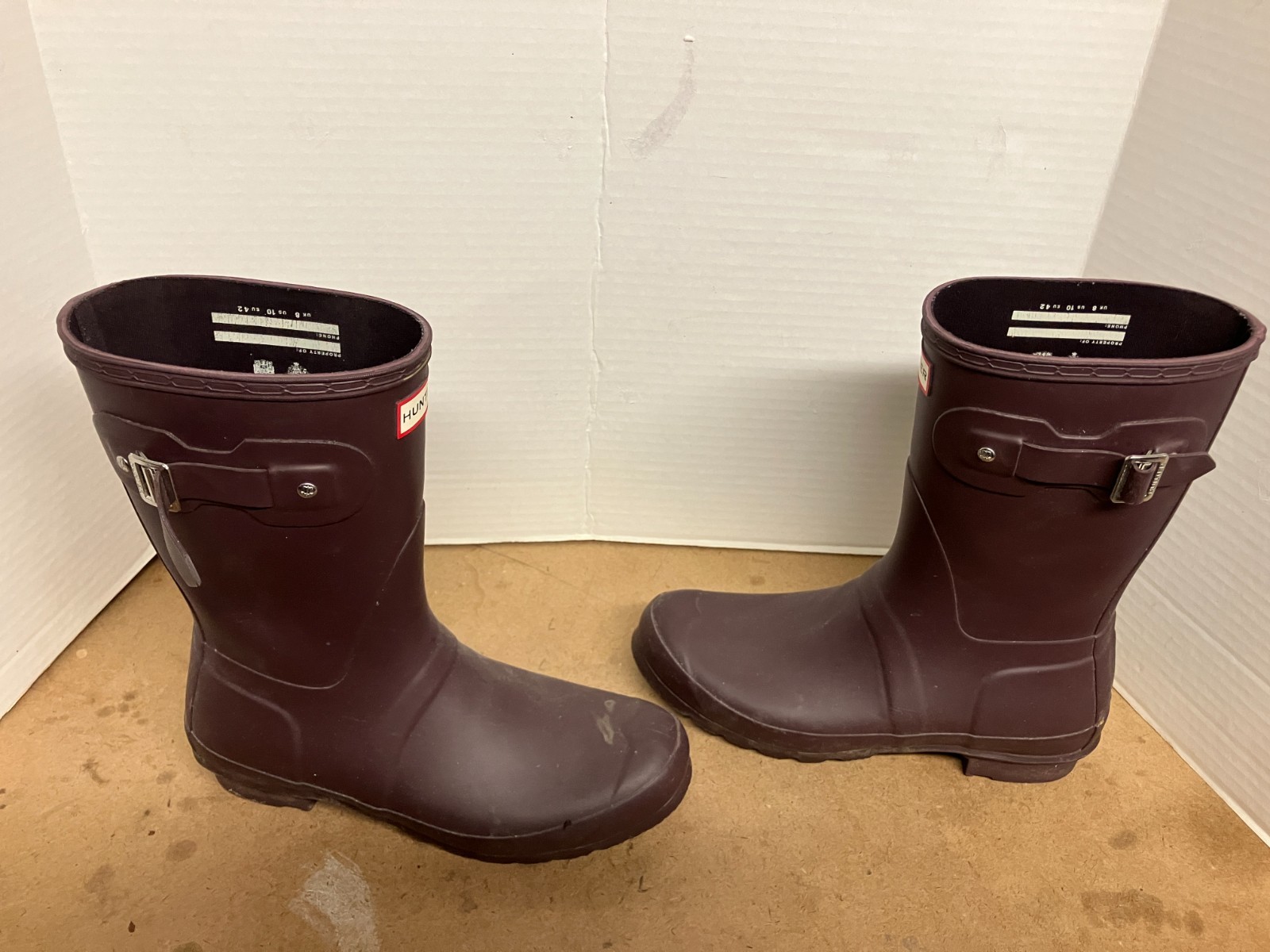 Hunter Original Tall Womens Boots Size 10 Previously Owned Brown 11 inches Tall