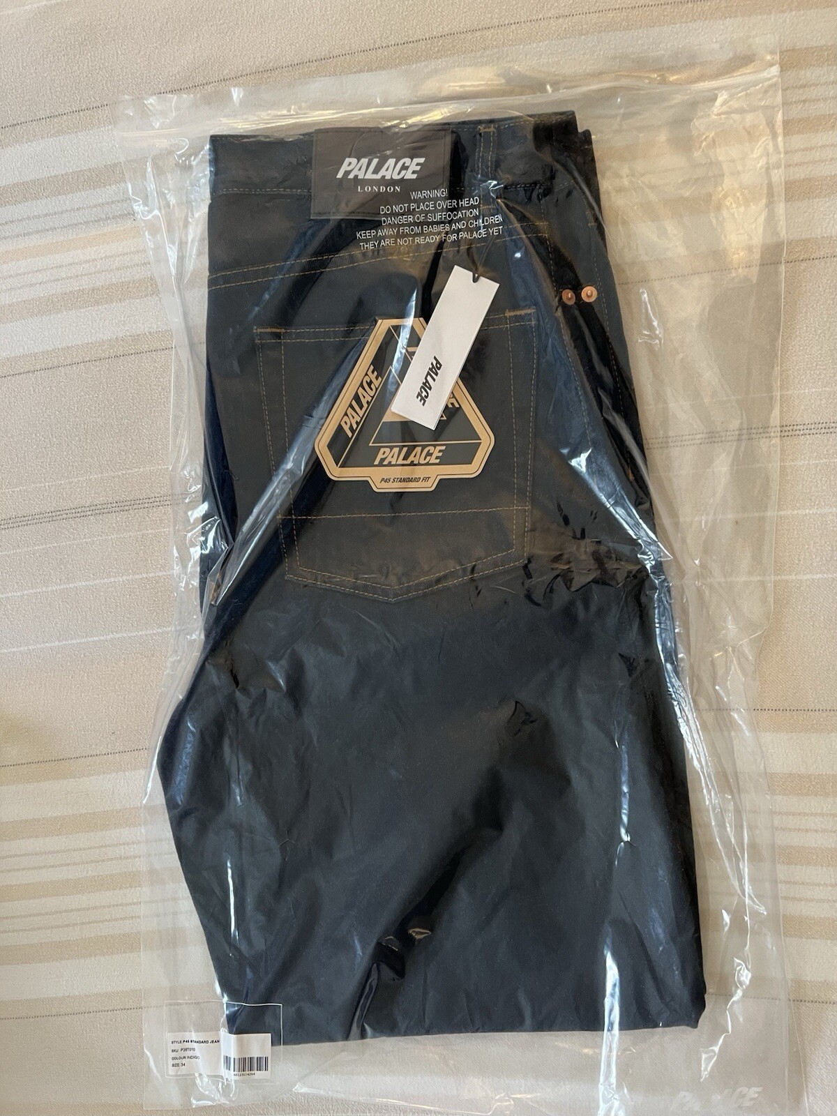 Palace P45 Standard Jean Indigo Men’s Size 34 Blue Jeans Cotton Denim