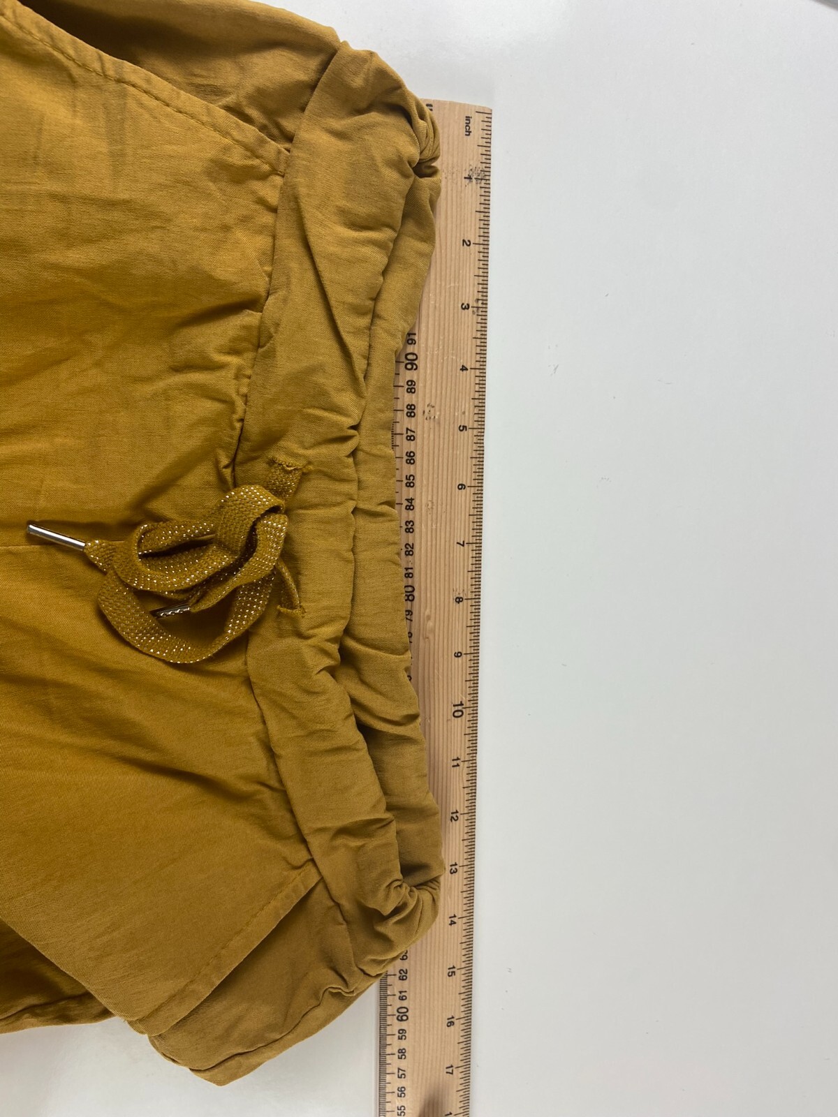 Generic women’s trousers made in Italy mustard cotton polyester blend medium