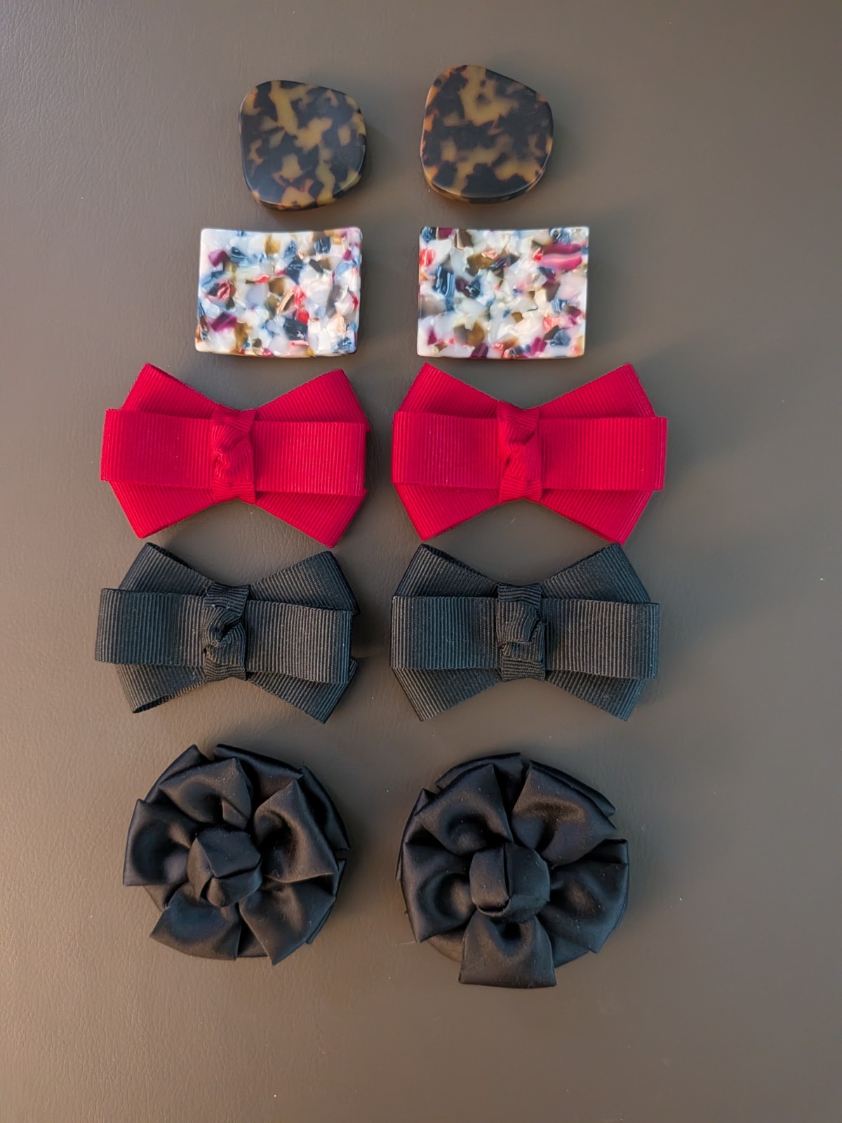 Vivaia Shoe Bows & Acrylic Charms – Lot Of 5 Pairs, New, No Box